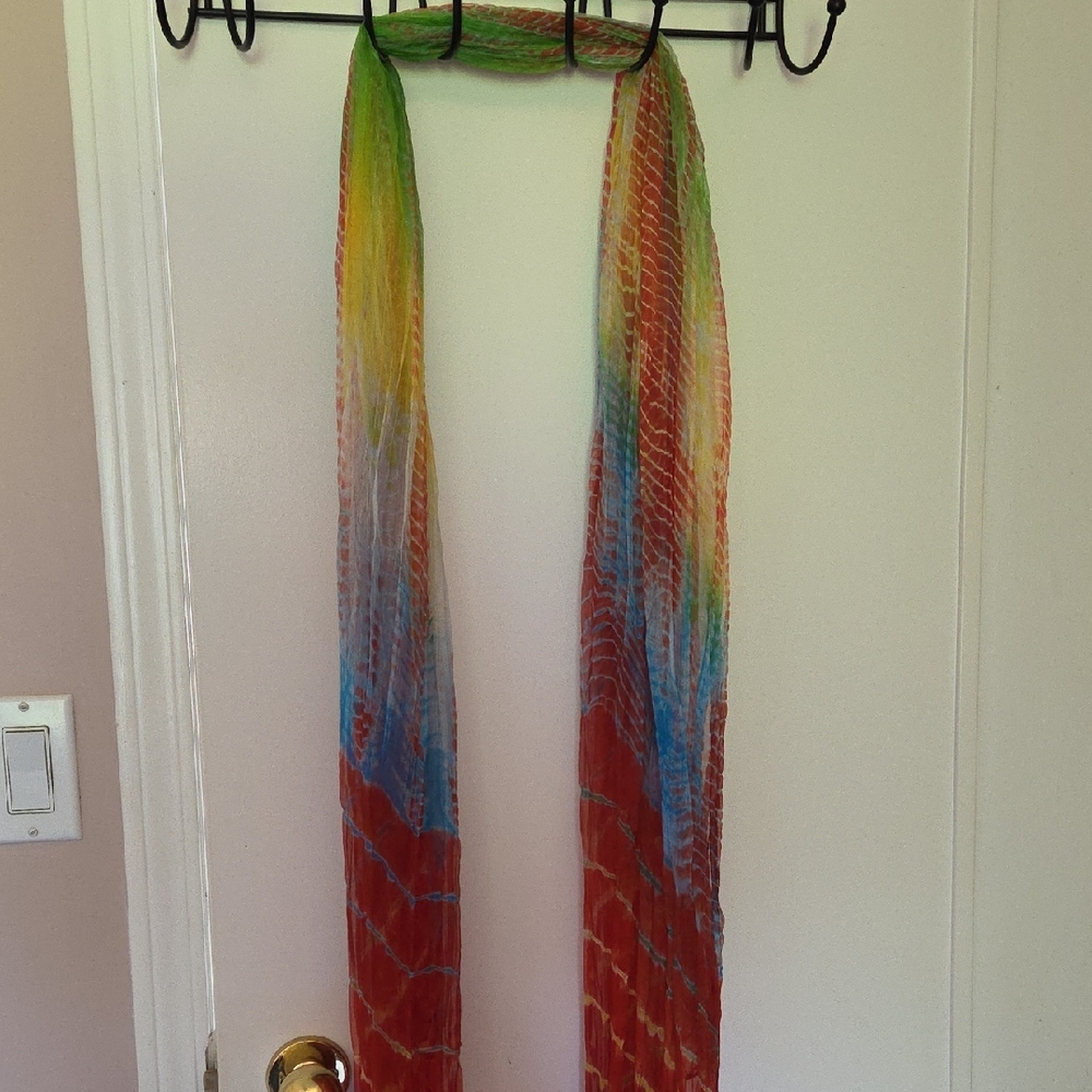 Colorful Tie-Dye Scarf